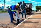 Secretaria de obras de Ivinhema segue com operação tapa buracos e patrolamento de estradas na zona rural