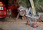 Pai e filho morrem em colisão de caminhonete com árvore