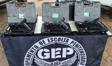 Com investimento de R$ 2,45 milhões, policiais penais recebem novos armamentos em MS
