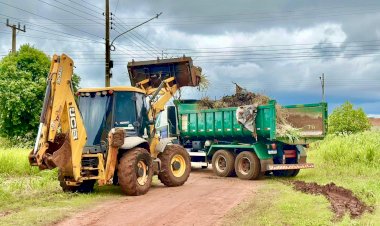 Prefeitura intensifica serviços de limpeza e manutenção urbana no início de 2025 em Nova Alvorada do Sul