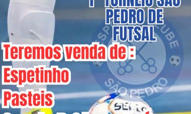 1º Torneio São Pedro de Futsal acontece neste domingo
