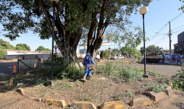 Prefeitura de Dourados inicia revitalização de rotatória no Jardim Maringá