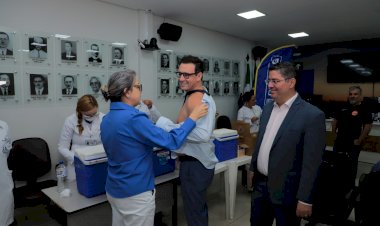 Câmara CG recebe ação de vacinação contra a gripe; Sesau disponibilizou 1,5 mil doses