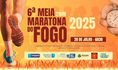 Meia Maratona do Fogo percorrerá 21 quilômetros entre Dourados e Itaporã