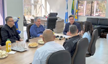 Prefeito Paleari se reúne com autoridades para tratar do fortalecimento da segurança pública em Nova Alvorada do Sul