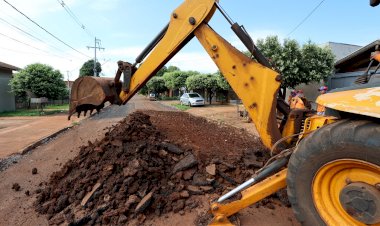 Prefeitura mantém seis frentes simultâneas de recuperação asfáltica em Dourados