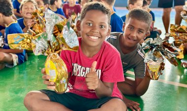 Nesta Páscoa, Prefeitura de Nova Alvorada do Sul entregou mais de 4,5 mil ovos para alunos da rede municipal