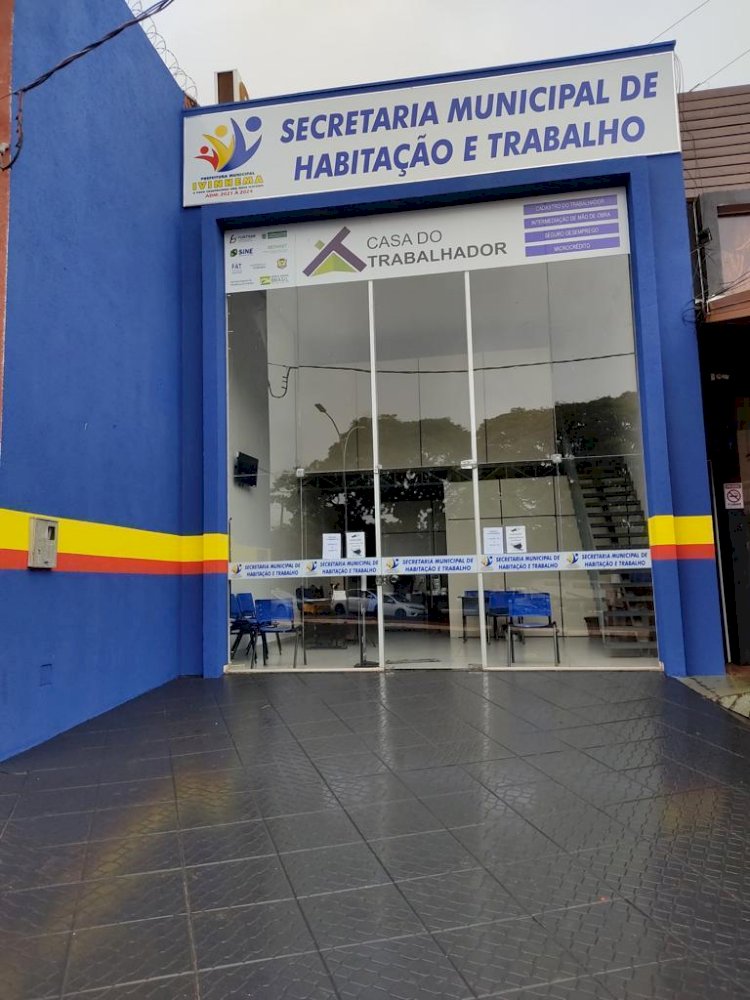 Secretaria de Habitação e Trabalho de Ivinhema divulga vagas de empregos