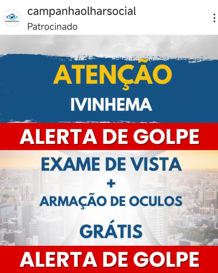 Secretaria de saúde de Ivinhema faz alerta a população sobre campanha de exame de vista gratuito