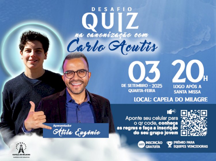 Desafio Quiz com Carlo Acutis agita a juventude em Campo Grande durante semana de Canonização