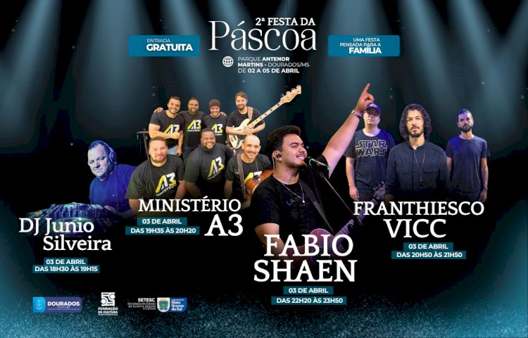 Sexta-feira Santa terá programação gospel e atrações para crianças na 2ª Festa da Páscoa