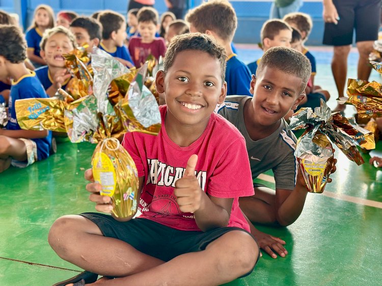 Nesta Páscoa, Prefeitura de Nova Alvorada do Sul entregou mais de 4,5 mil ovos para alunos da rede municipal
