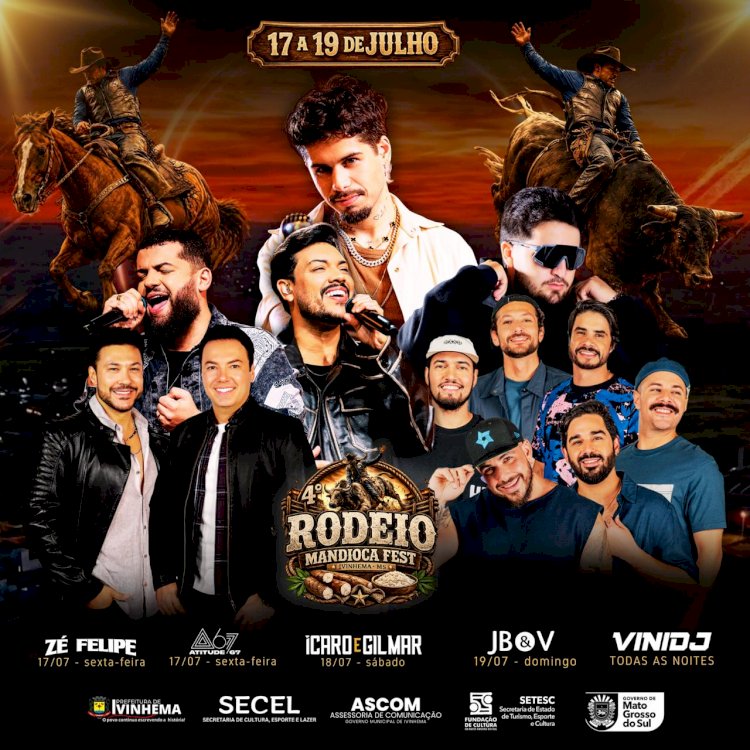 Ivinhema será palco do 4º Rodeio Mandioca Fest