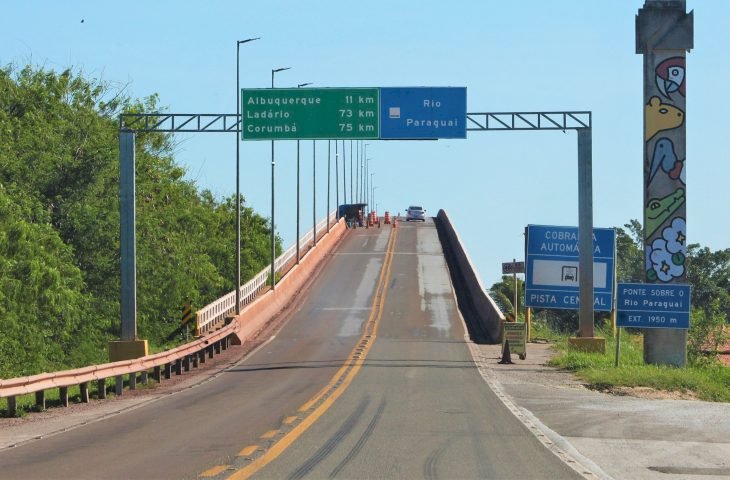 Tráfego em meia pista começa nesta sexta na ponte sobre o Rio Paraguai para início de obra em Corumbá